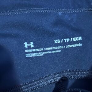 Under Armour Leggings Womens Extra Small Black Compression Fitted Heatgear